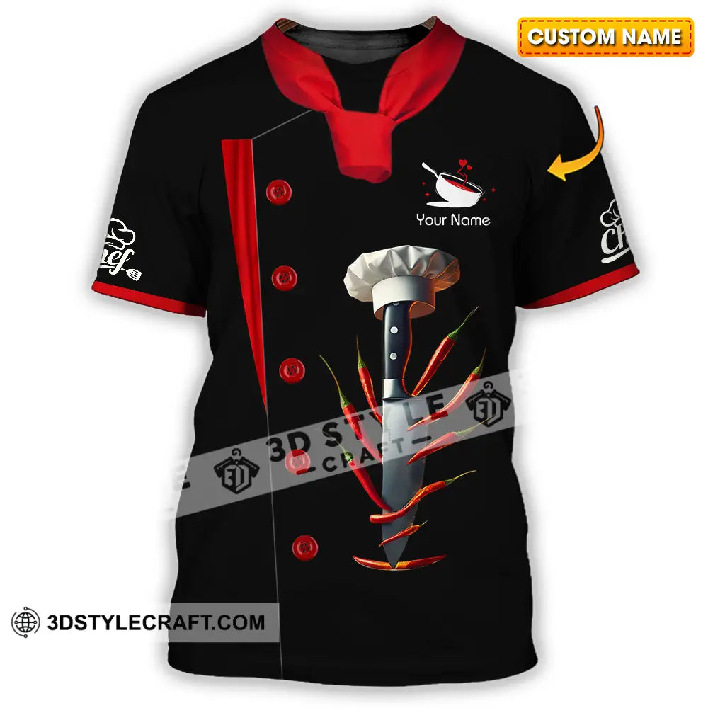 Unisex Shirt - Custom Text Shirt Spicy Chef Shirt T-shirt