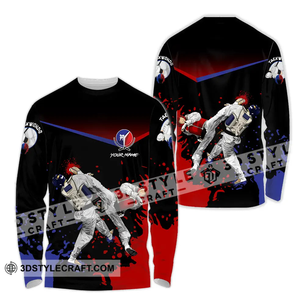 Unisex Shirt - Custom Text Shirt Taekwondo Shirt Long Sleeve Shirt / S T-shirt