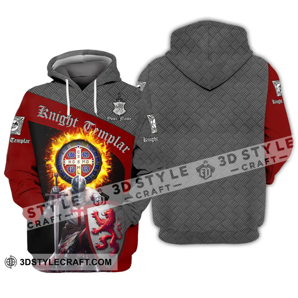 Unisex Shirt - Custom Text Shirt Templar Knight England Shirt Hoodie / S T-shirt