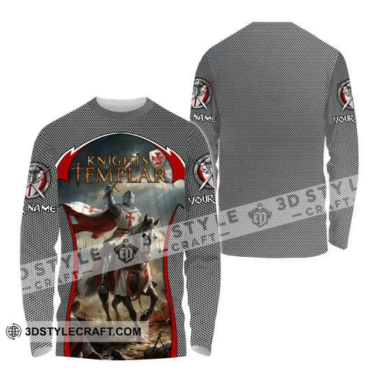 Unisex Shirt - Custom Text Shirt, Templar Knight, England Shirt style option 4