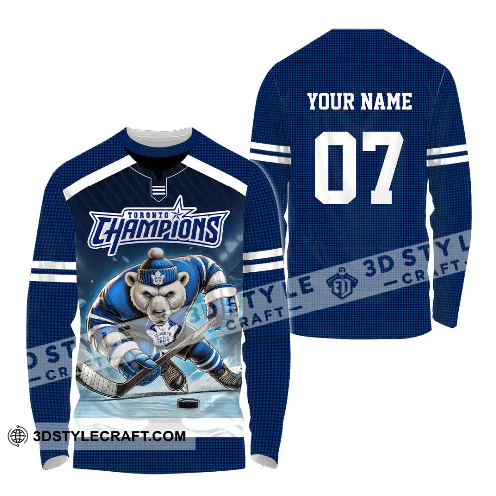 Unisex Shirt - Custom Text Shirt Toronto Maple Leafs Shirt Long Sleeve Shirt / S T-shirt