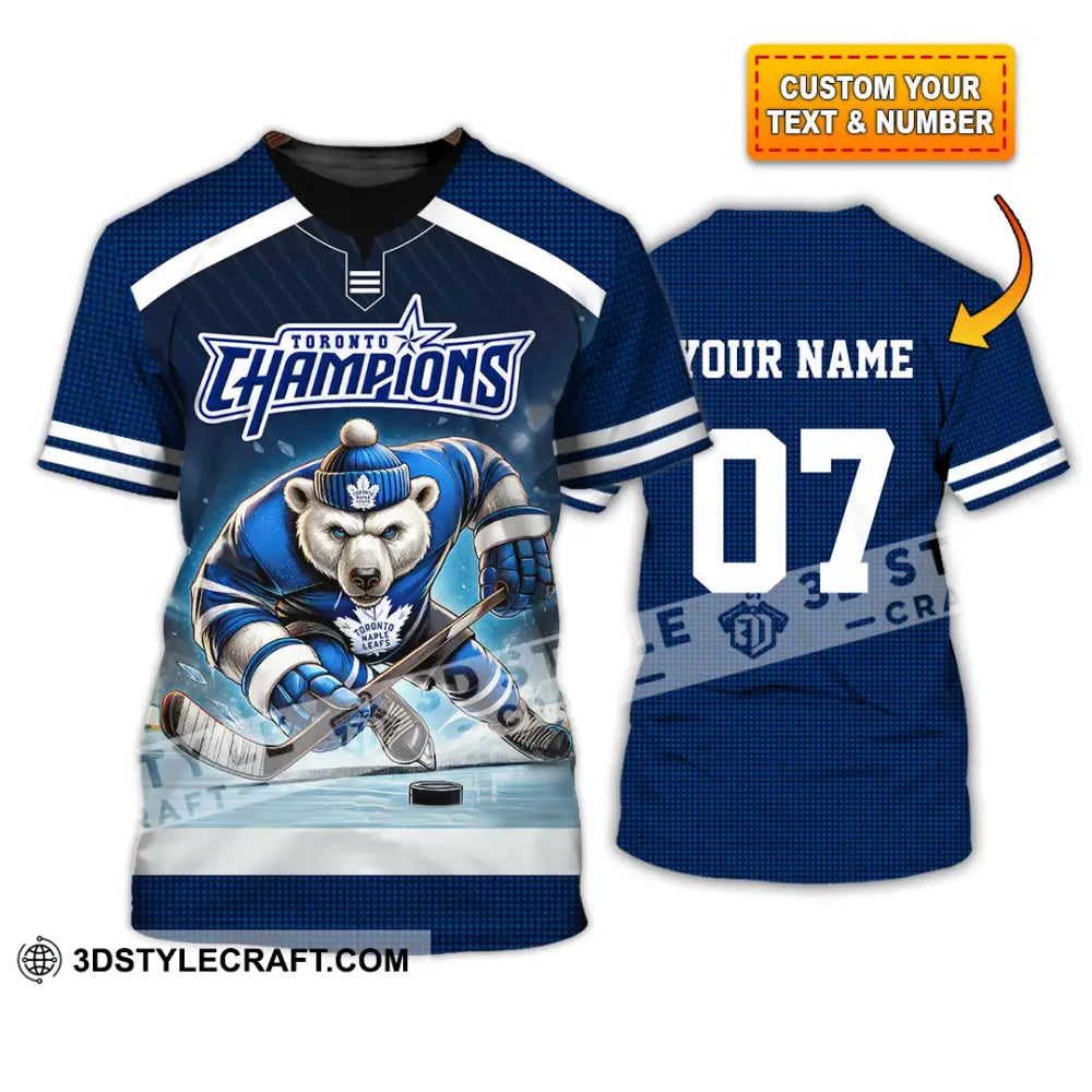 Unisex Shirt - Custom Text Shirt Toronto Maple Leafs Shirt T-shirt
