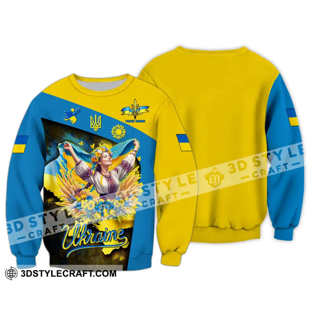 Unisex Shirt - Custom Text Shirt Ukraine Shirt Long Sleeve / S T-shirt