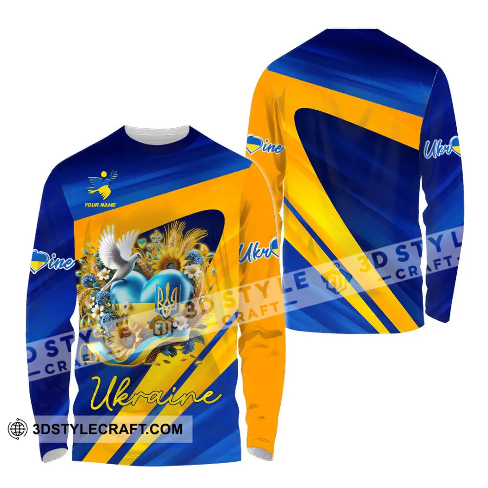 Unisex Shirt - Custom Text Shirt Ukraine Shirt Long Sleeve Shirt / S T-shirt