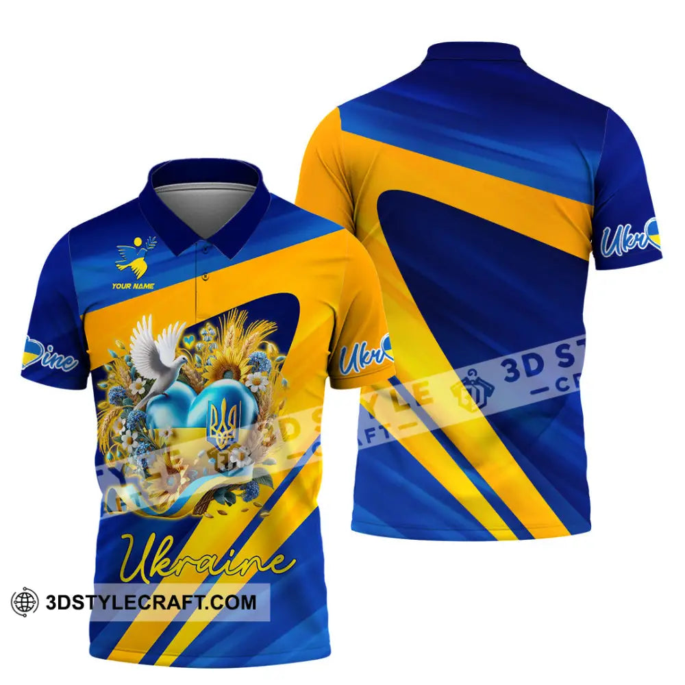 Unisex Shirt - Custom Text Shirt Ukraine Shirt Polo Shirt / S T-shirt