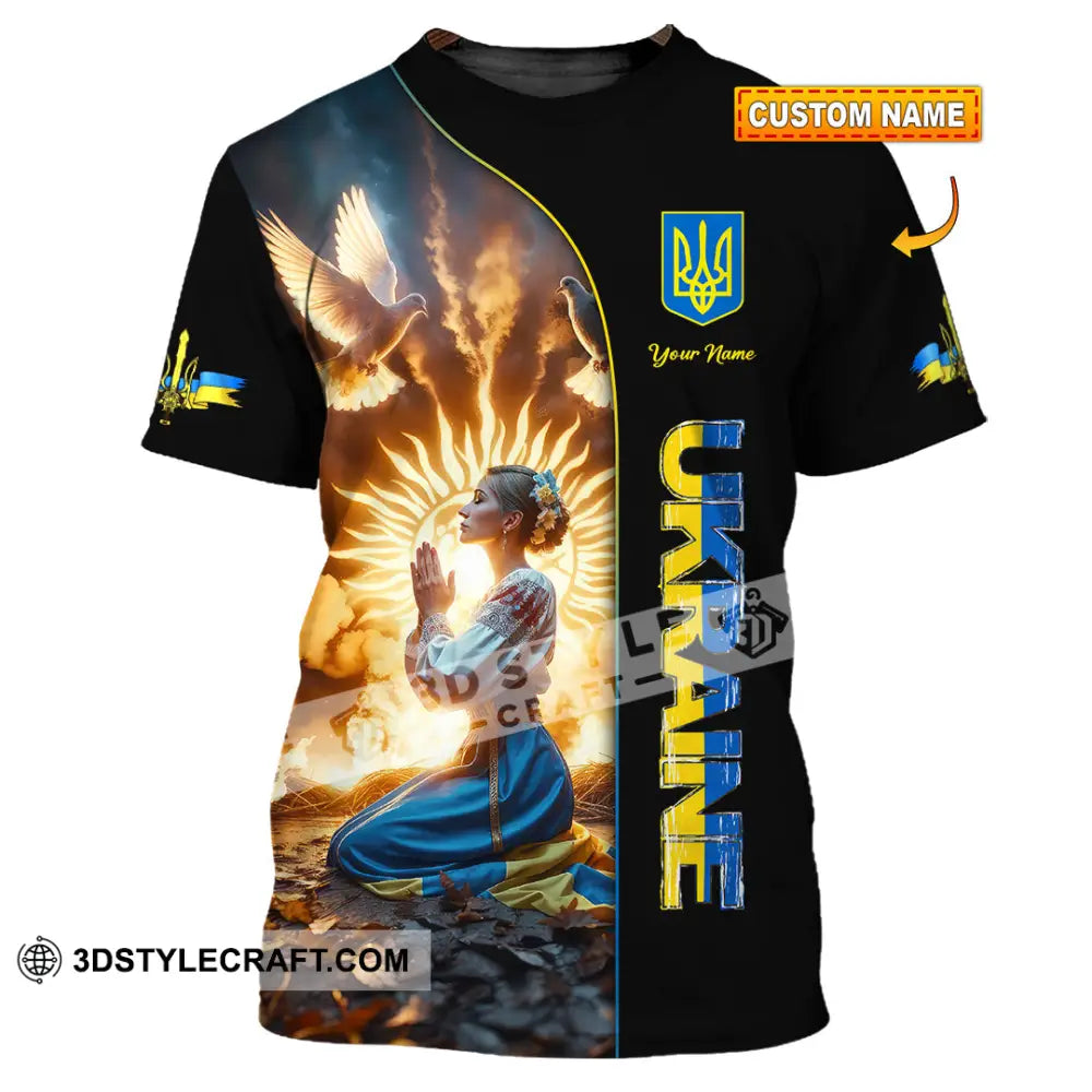 Unisex Shirt - Custom Text Shirt Ukraine Shirt T-shirt