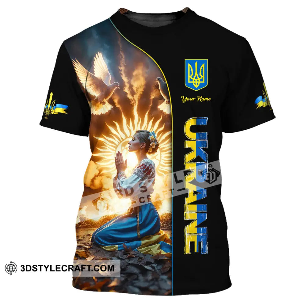 Unisex Shirt - Custom Text Shirt Ukraine Shirt T-Shirt / S T-shirt