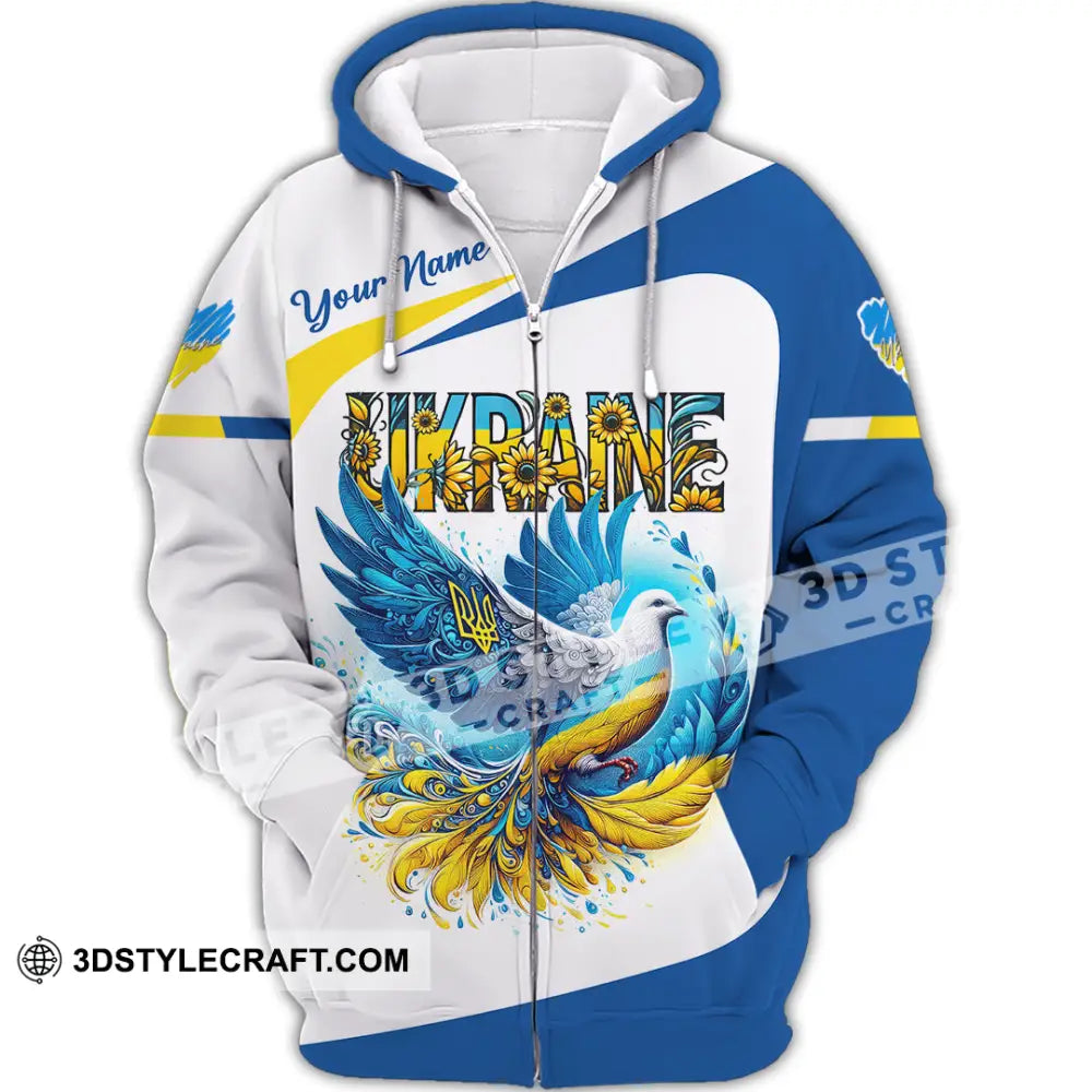 Unisex Shirt - Custom Text Shirt Ukraine Shirt Zipper Hoodie / S T-shirt