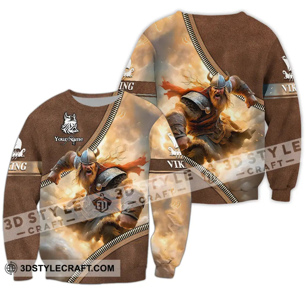 Unisex Shirt - Custom Text Viking Long Sleeve / S T-Shirt