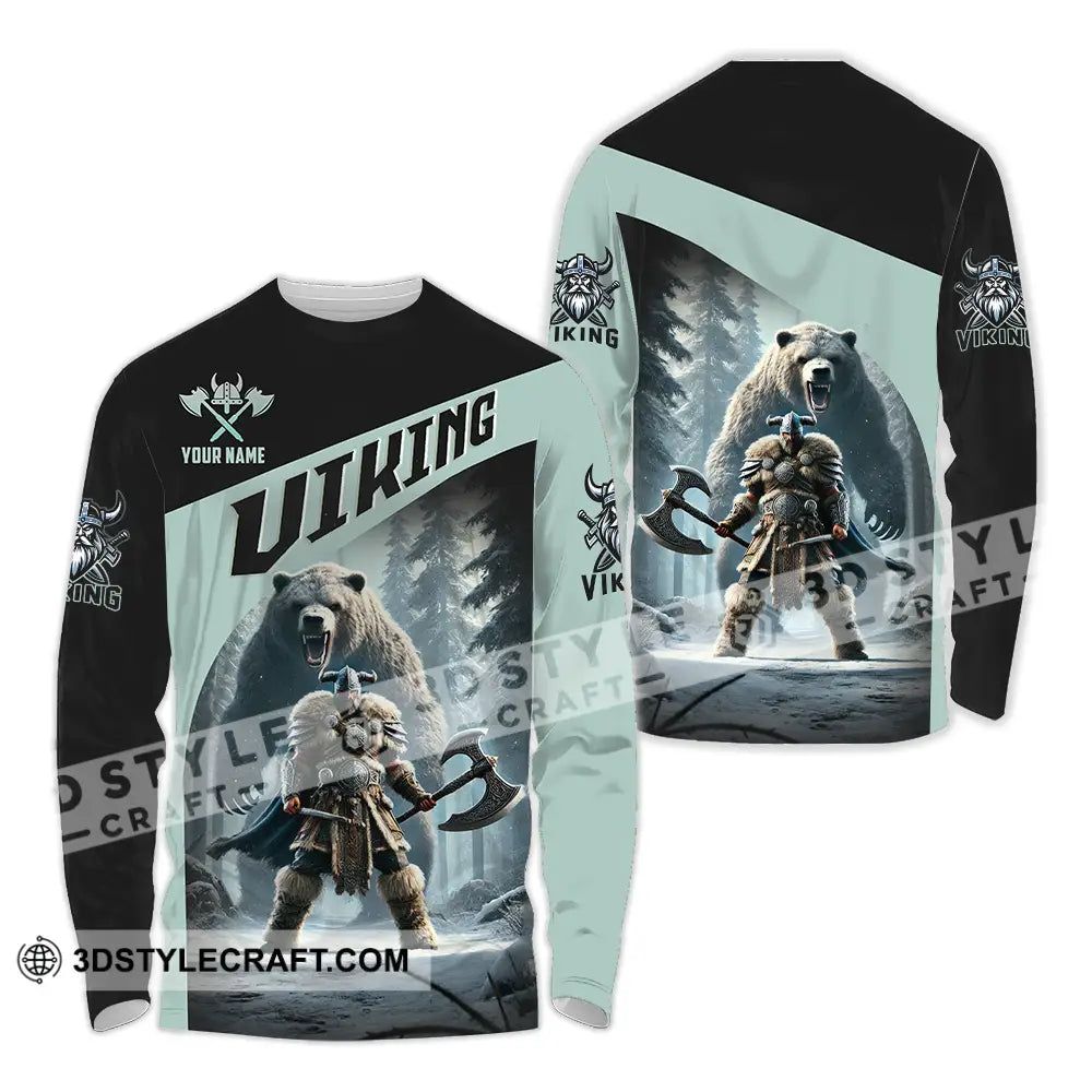 Unisex Shirt - Custom Text Viking Long Sleeve / S T-Shirt