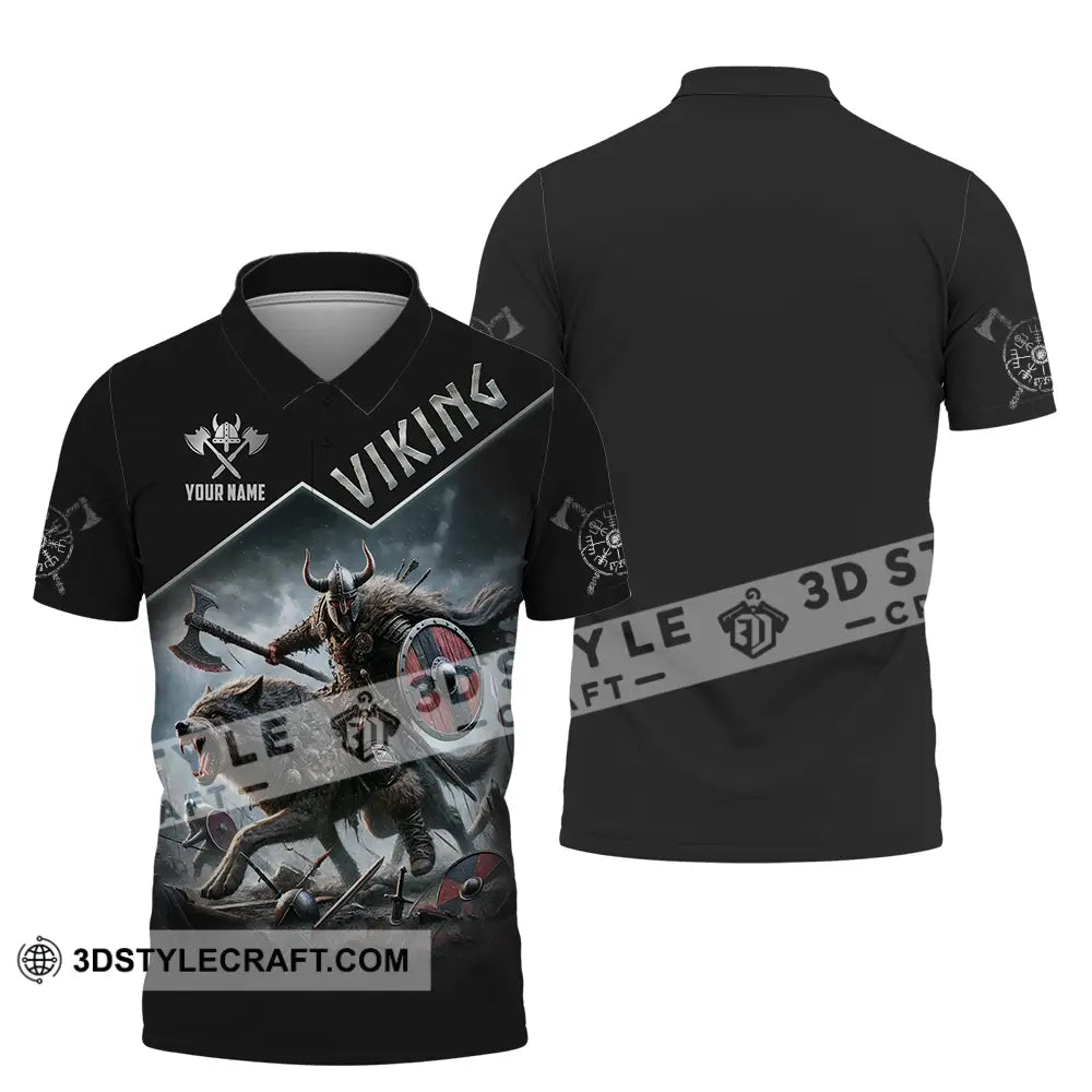 Unisex Shirt - Custom Text Viking Polo / S T-Shirt
