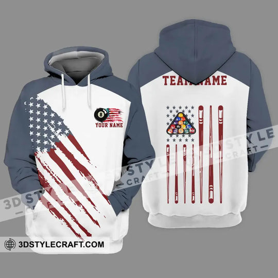 Unisex Shirt - Custom Texts Billiard Player Sport Shirt, Cue style option 3