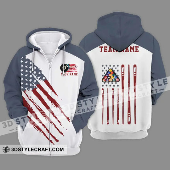 Unisex Shirt - Custom Texts Billiard Player Sport Shirt, Cue style option 2