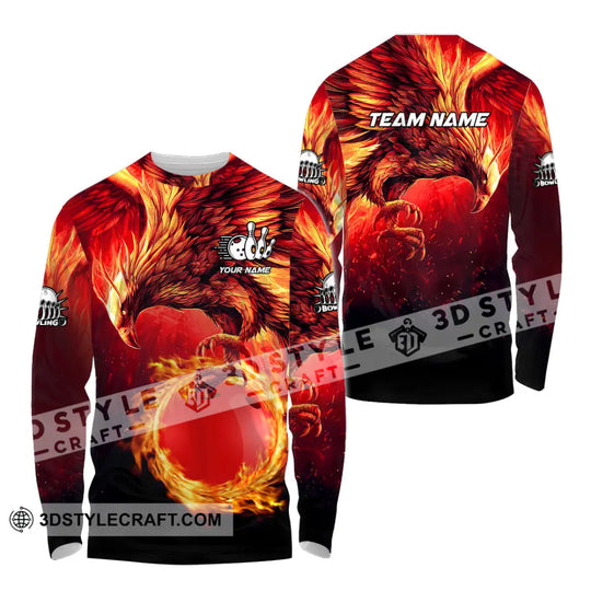 Unisex Shirt - Custom Texts Fire Bird Billiard Sport Shirt style option 4