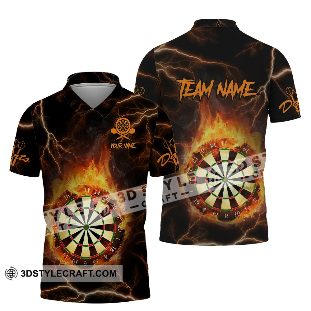 Unisex Shirt - Custom Texts Fire Darts Sport Polo / S T-Shirt