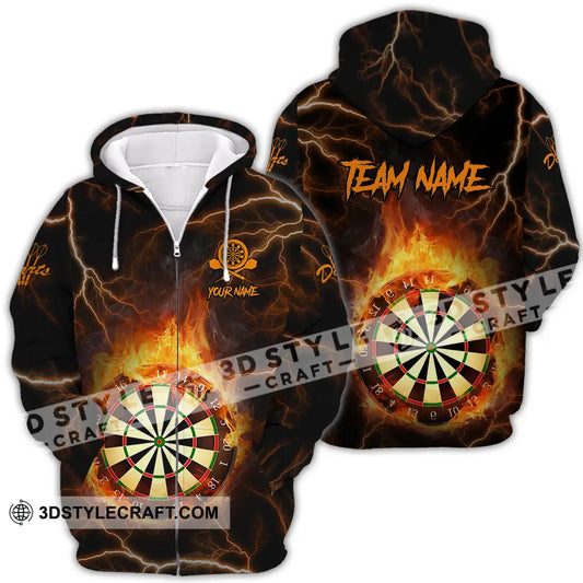 Unisex Shirt - Custom Texts Fire Darts Sport Zipper Hoodie / S T-Shirt