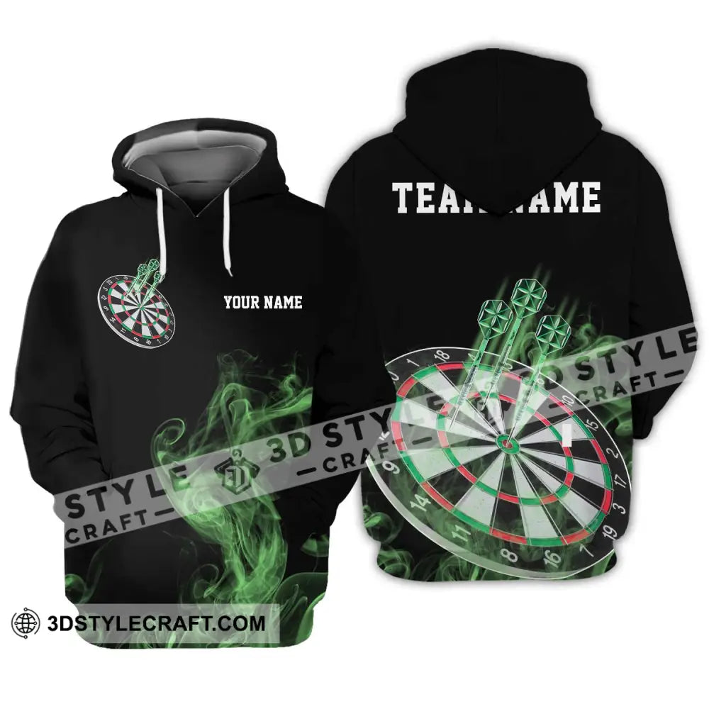 Unisex Shirt - Custom Texts Green Darts Player Sport Hoodie / S T-Shirt