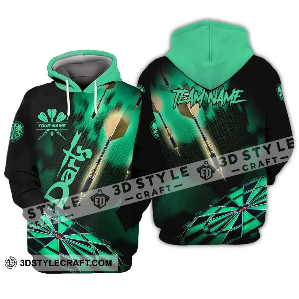 Unisex Shirt - Custom Texts Green Light Darts Sport Hoodie / S T-Shirt