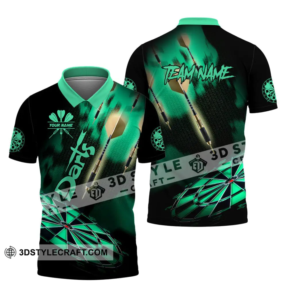 Unisex Shirt - Custom Texts Green Light Darts Sport Polo / S T-Shirt