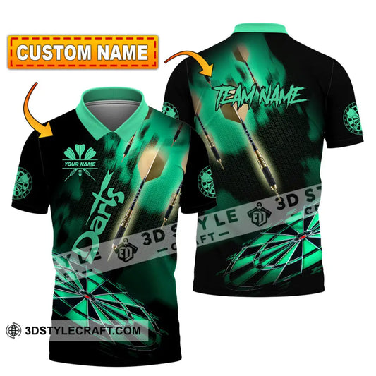 Unisex Shirt - Custom Texts Green Light Darts Sport T-Shirt