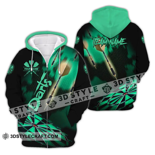 Unisex Shirt - Custom Texts Green Light Darts Sport Shirt style option 2