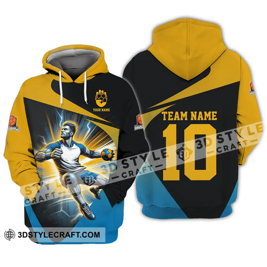 Unisex Shirt - Custom Texts Handball Shirt, Handball Player style option 3