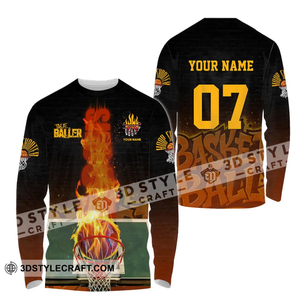 Unisex Shirt - Custom The Baller Basketball Shirt Long Sleeve Shirt / S T-shirt