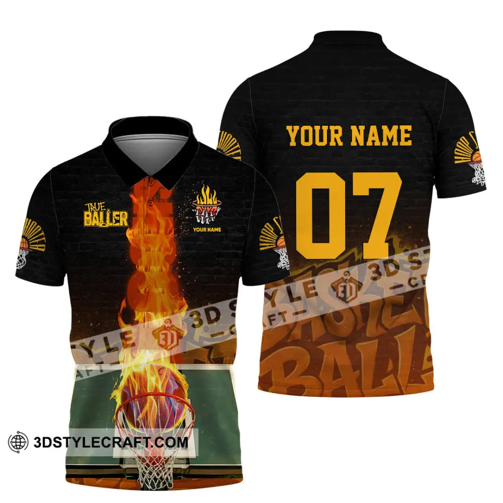 Unisex Shirt - Custom The Baller Basketball Shirt Polo Shirt / S T-shirt