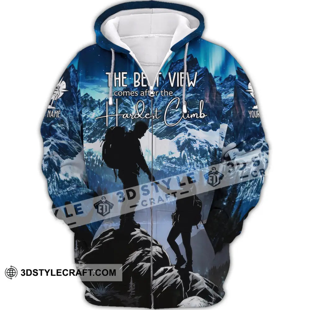 Unisex Shirt - Custom The Best View Comes After The Hardest Climb Sports Shirt Zipper Hoodie / S T-shirt