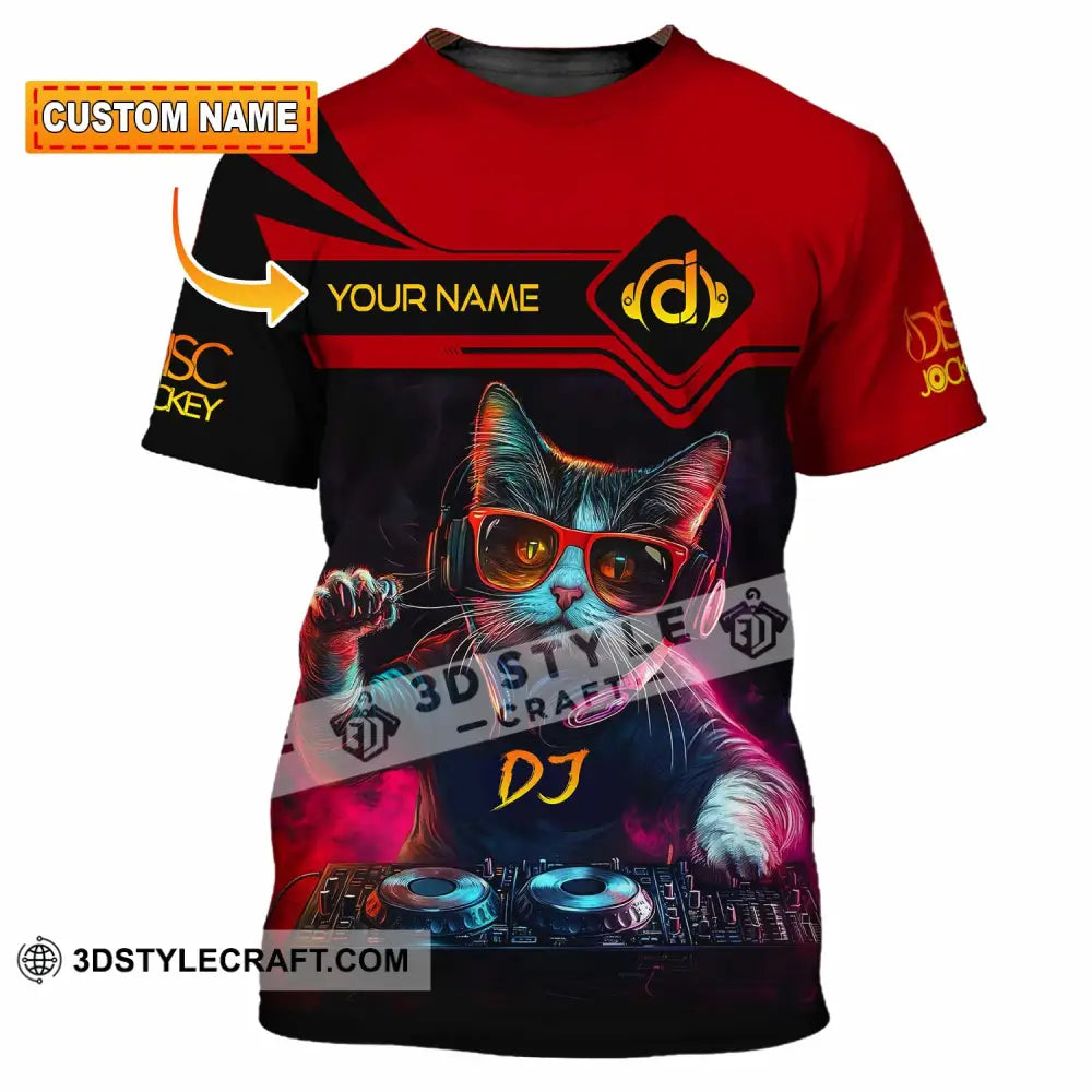 Unisex Shirt - Custom The DJ Cat Shirt T-shirt