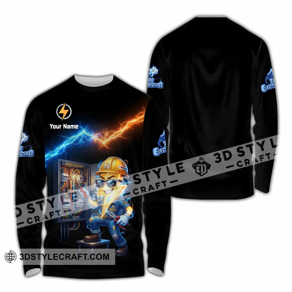 Unisex Shirt - Custom The Electrician Shirt - Long Sleeve Shirt / S - T-shirt
