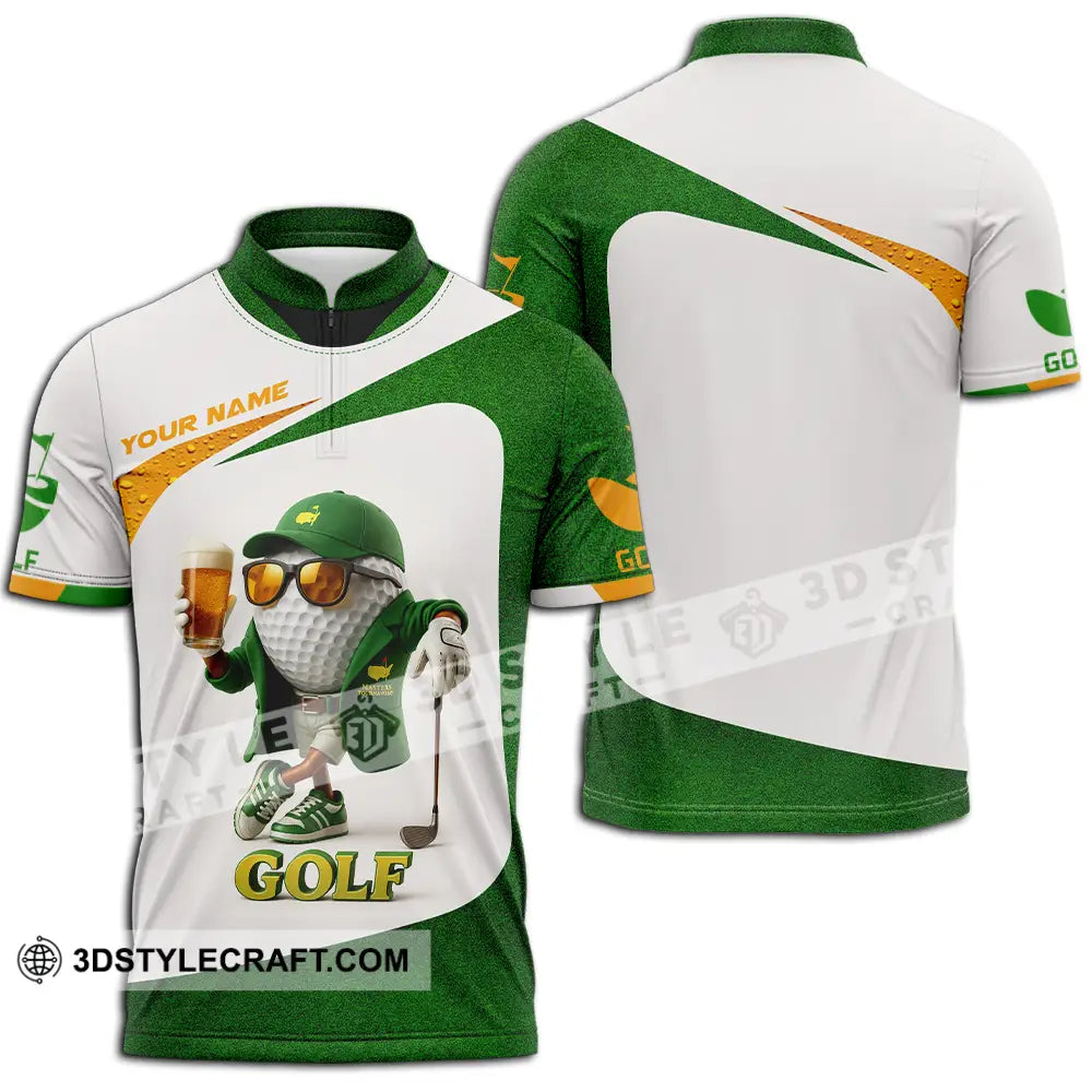 Unisex Shirt - Custom The Golf Shirt Zipper Polo Shirt / S T-shirt