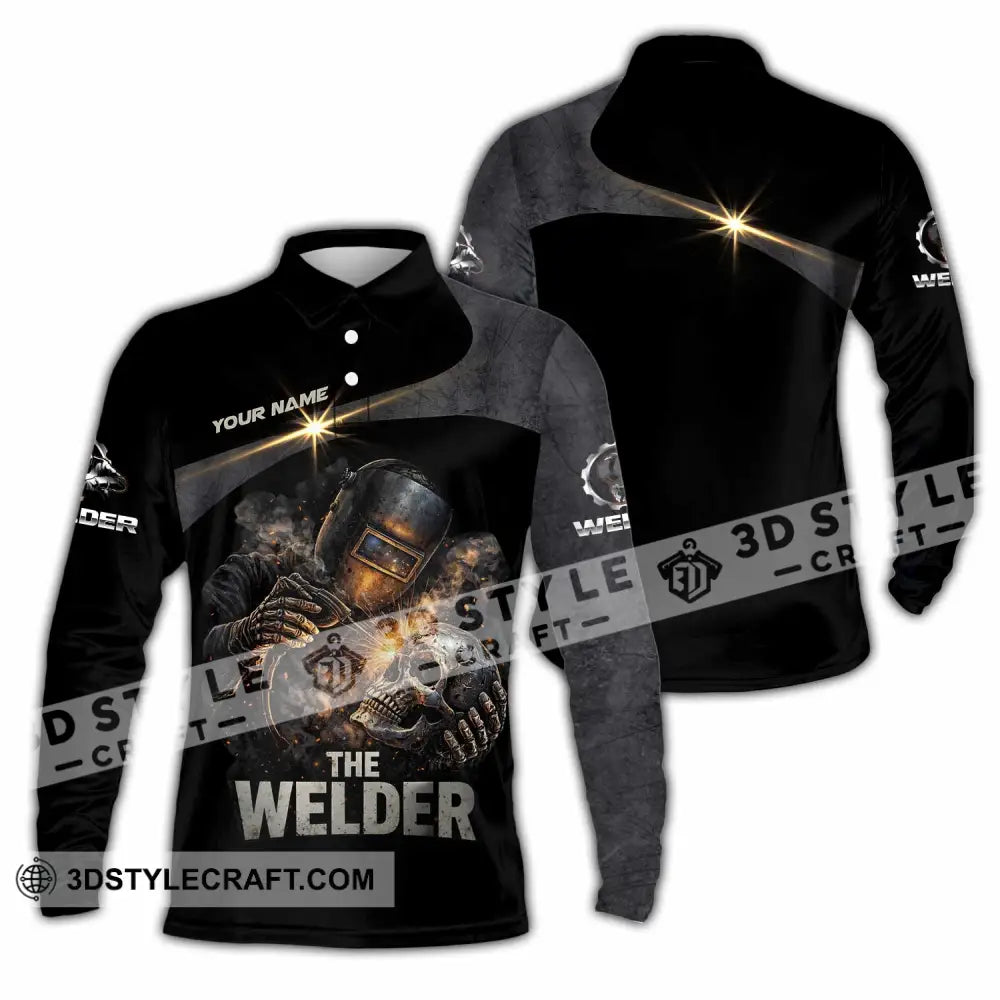Unisex Shirt - Custom The Welder Shirt - Long Sleeve Polo / S - T-shirt