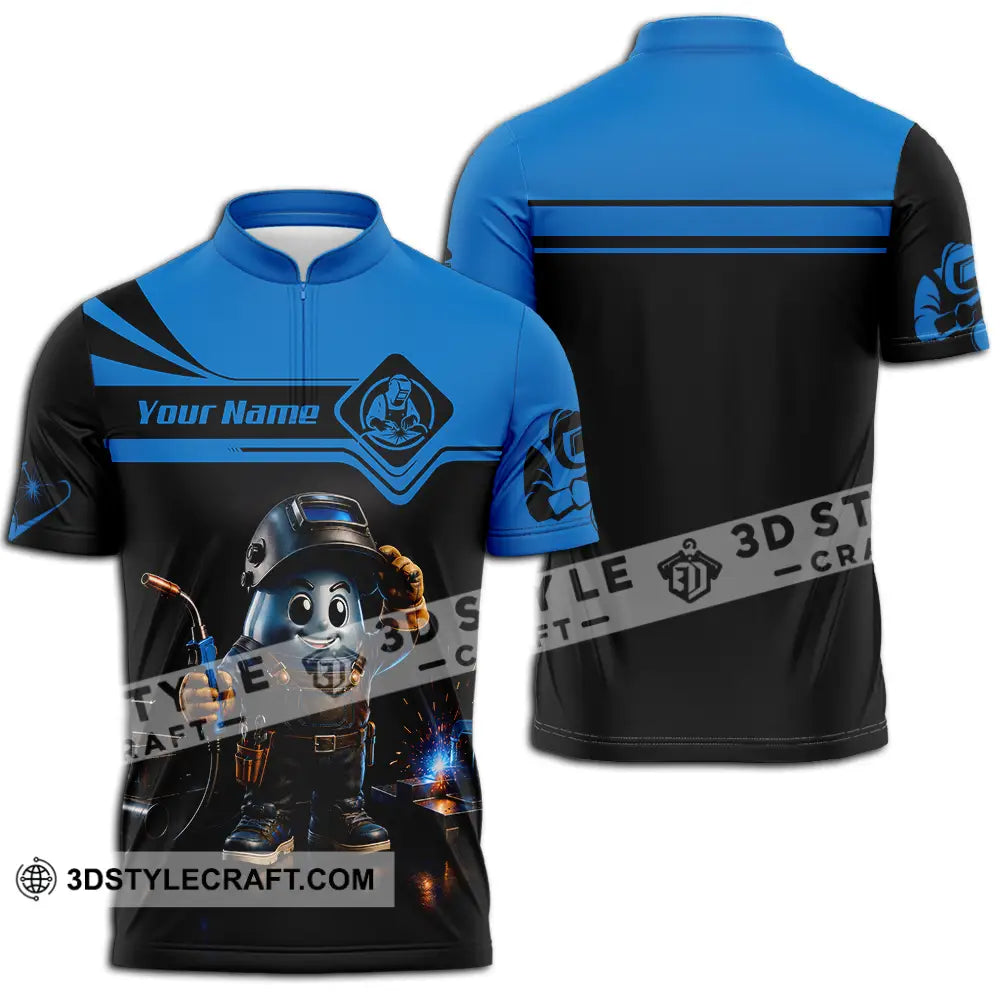Unisex Shirt - Custom The Welder Shirt - Zipper Polo Shirt / S - T-shirt