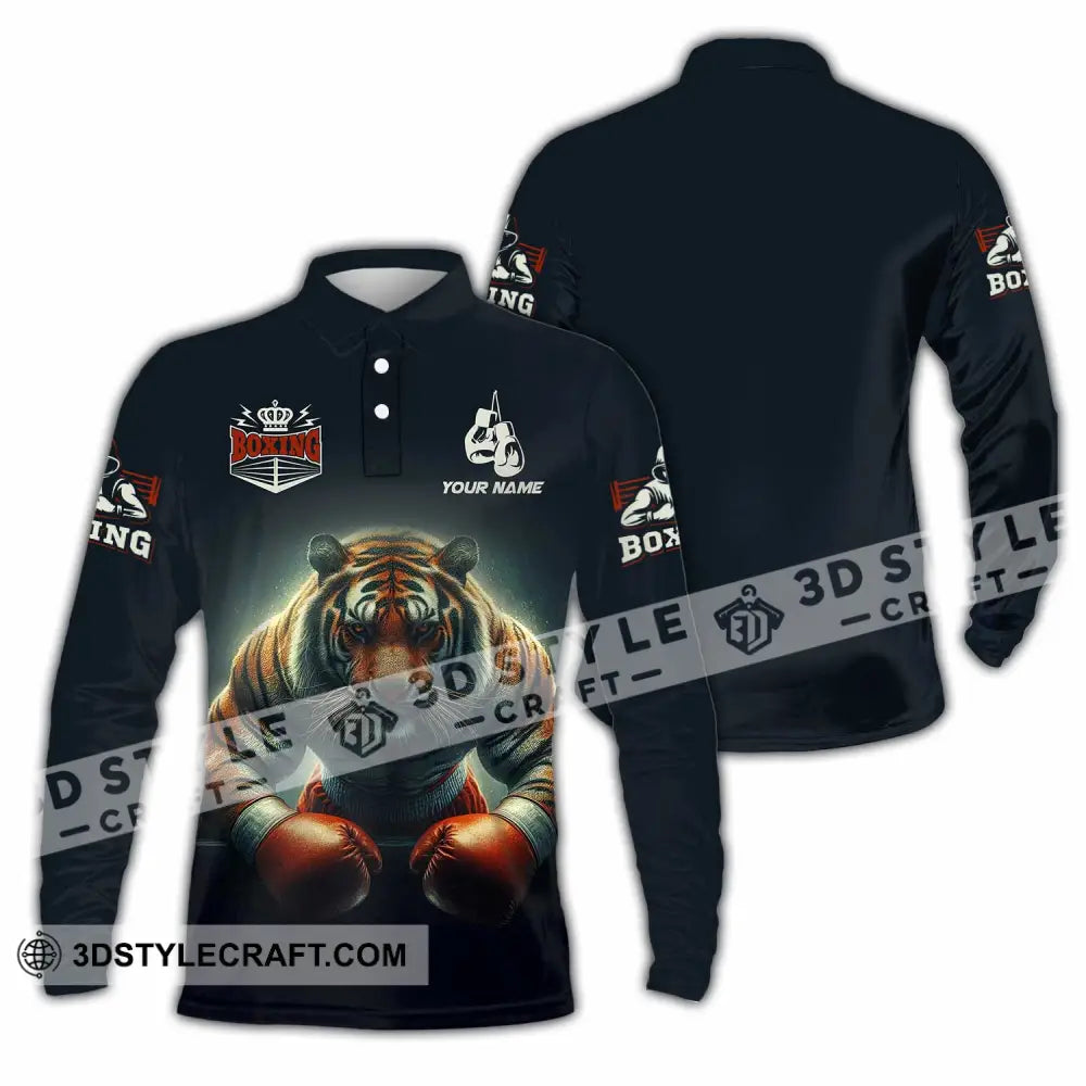 Unisex Shirt - Custom Tiger Boxing Lover Classic Shirt Long Sleeve Polo / S T-shirt