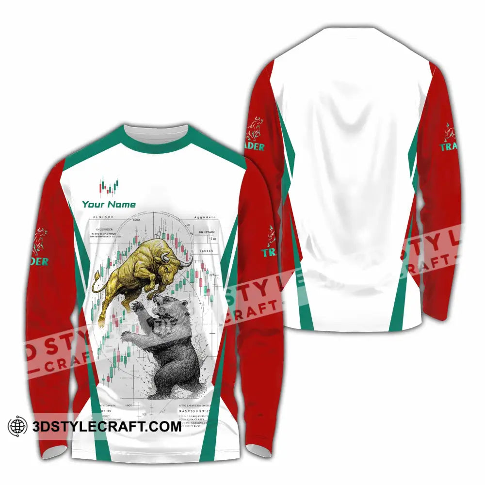 Unisex Shirt - Custom Trader 3D Shirt Long Sleeve Shirt / S T-shirt