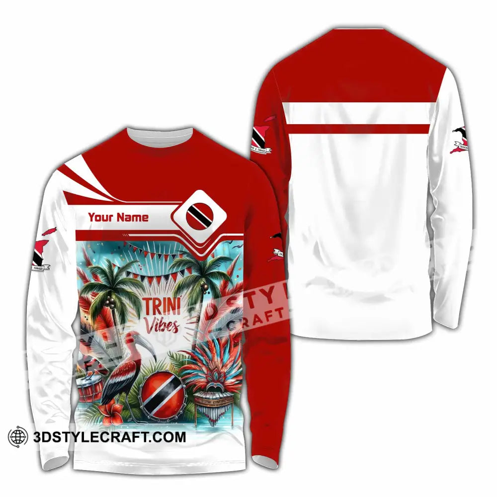 Unisex Shirt - Custom Trini Vibes Shirt - Long Sleeve Shirt / S - T-shirt