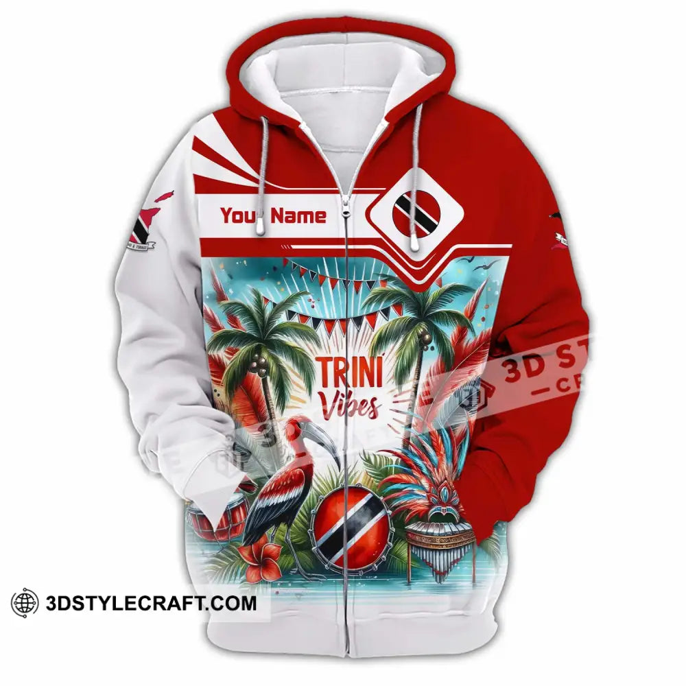 Unisex Shirt - Custom Trini Vibes Shirt - Zipper Hoodie / S - T-shirt