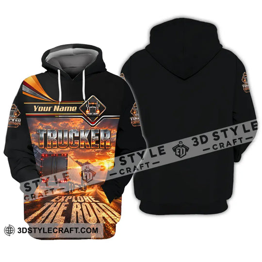 Unisex Shirt - Custom Trucker Explore The Road Shirt style option 3