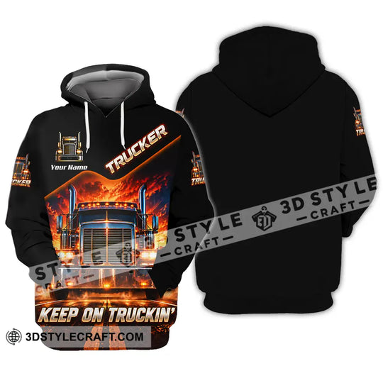 Unisex Shirt - Custom Trucker Keep On Trackin' Shirt style option 3