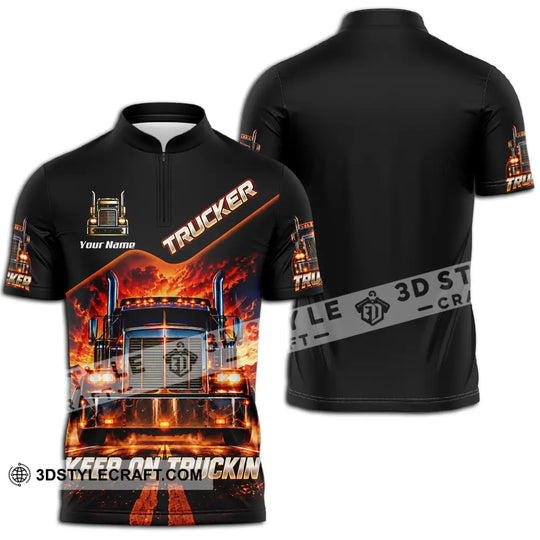 Unisex Shirt - Custom Trucker Keep On Trackin' Shirt style option 2
