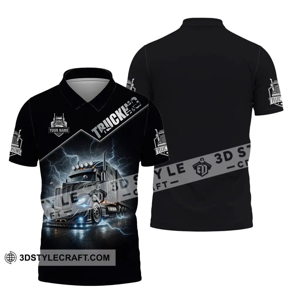 Unisex Shirt - Custom Trucker Keep On Trucking 3D Shirt Polo Shirt / S T-shirt