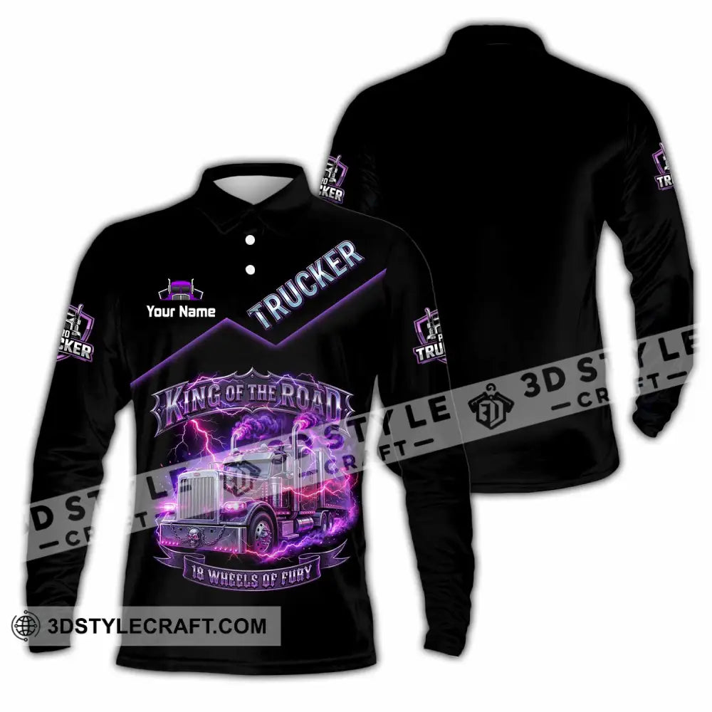Unisex Shirt - Custom Trucker Shirt - Long Sleeve Polo / S - T-shirt