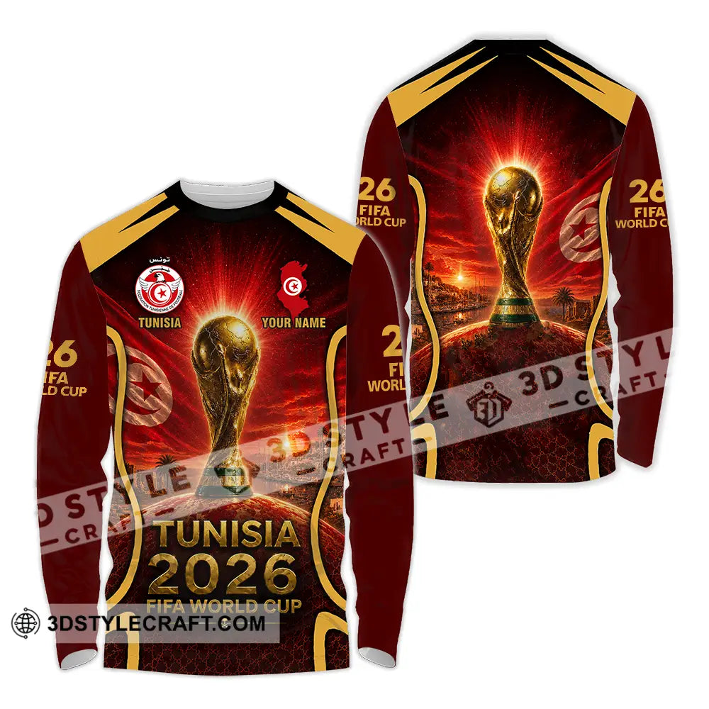 Unisex Shirt - Custom Tunisia World Cup 2026 Shirt - Long Sleeve Shirt / S - T-shirt