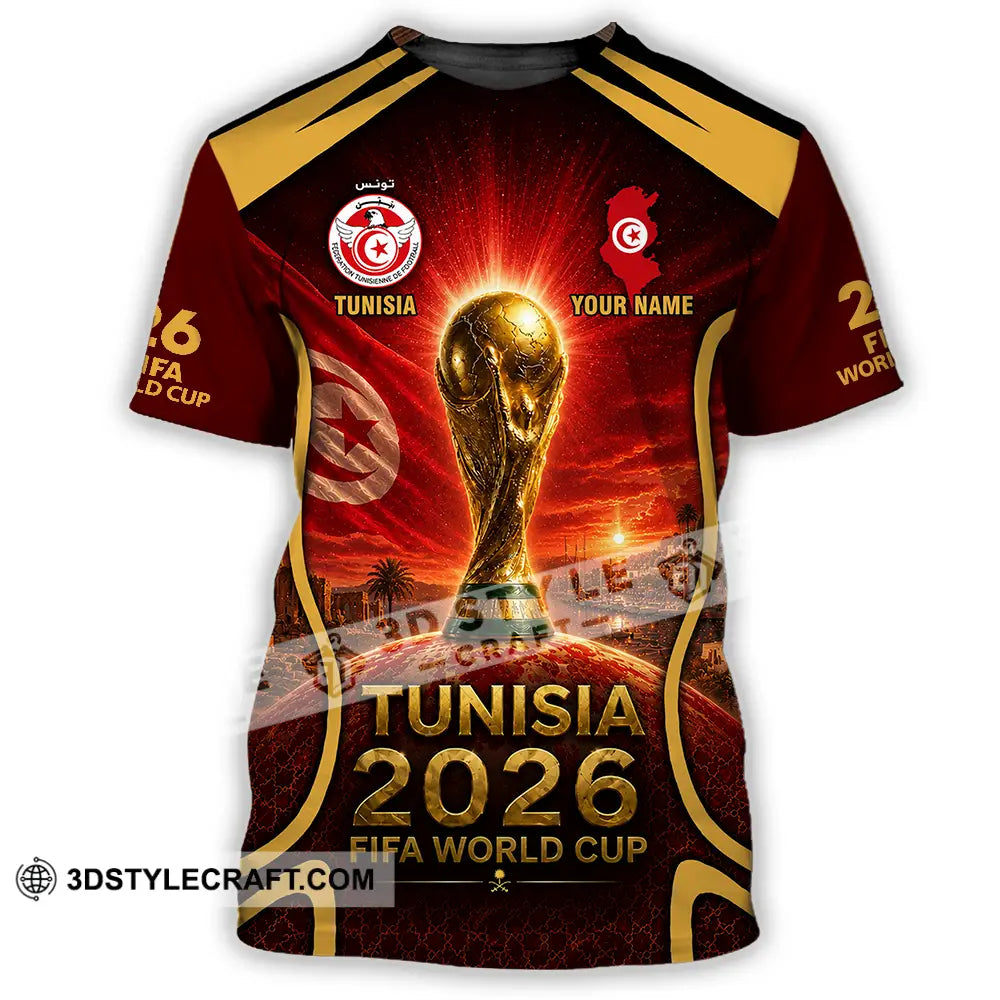 Unisex Shirt - Custom Tunisia World Cup 2026 Shirt - T-Shirt / S - T-shirt