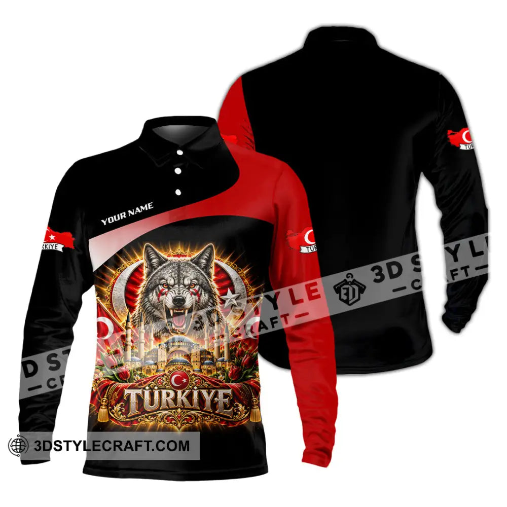 Unisex Shirt - Custom Turkiye Shirt - Long Sleeve Polo / S - T-shirt