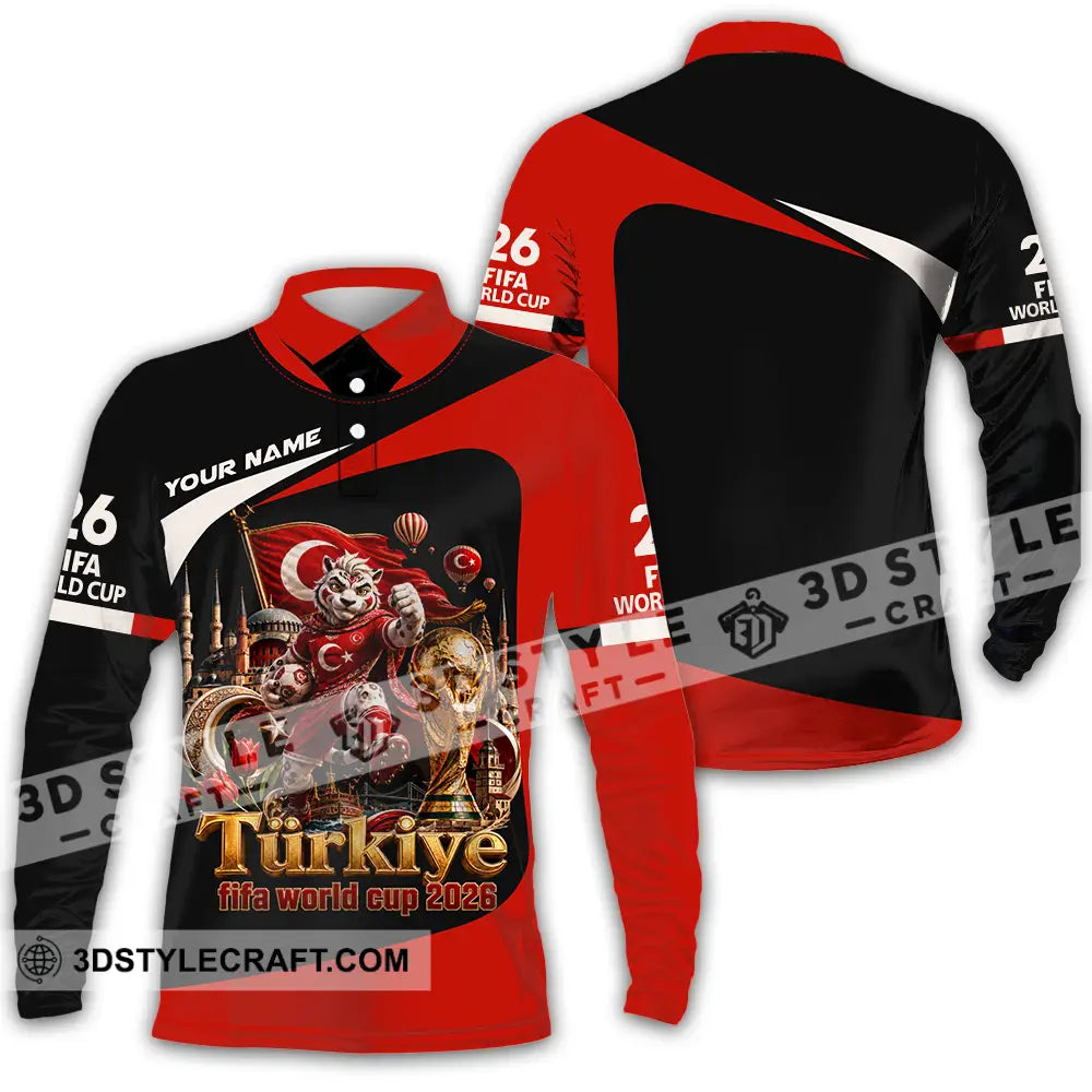 Unisex Shirt - Custom Turkiye World Cup 2026 Shirt - Long Sleeve Polo / S - T-shirt