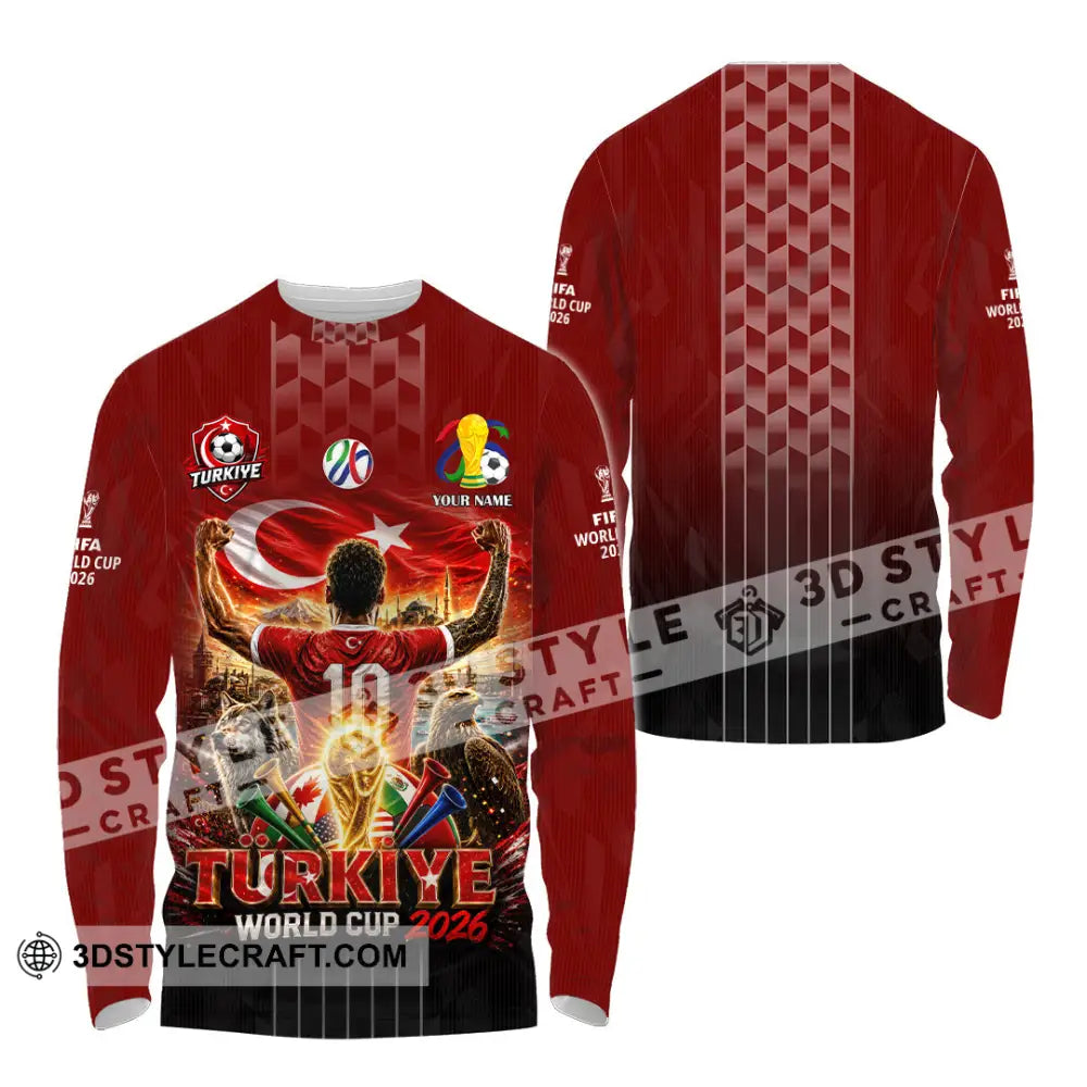 Unisex Shirt - Custom Turkiye World Cup 2026 Shirt - Long Sleeve Shirt / S - T-shirt