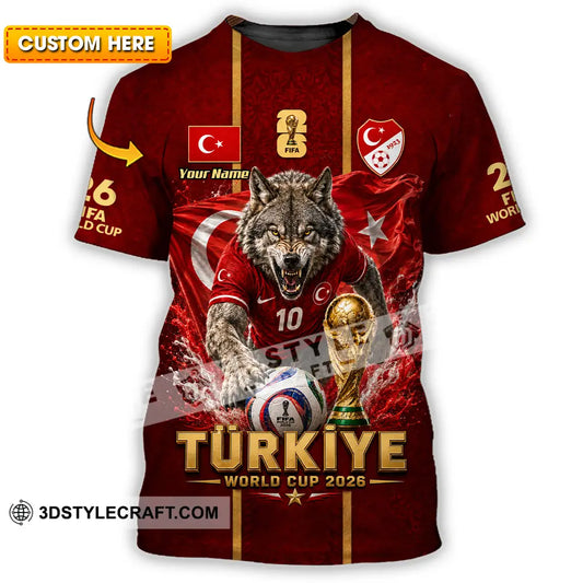 Unisex Shirt - Custom Turkiye World Cup 2026 Shirt - T-shirt
