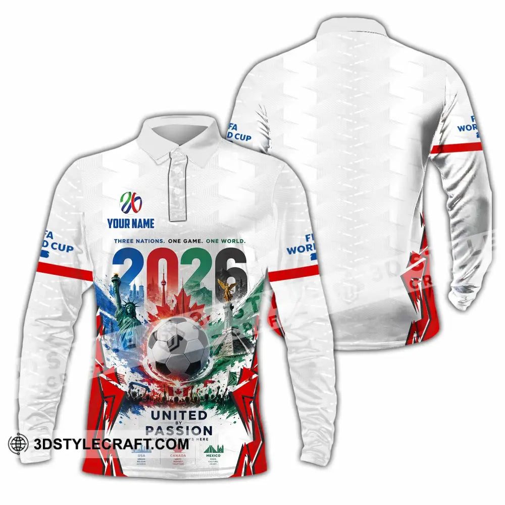 Unisex Shirt - Custom United By Passion World Cup 2026 Shirt - Long Sleeve Polo / S - T-shirt